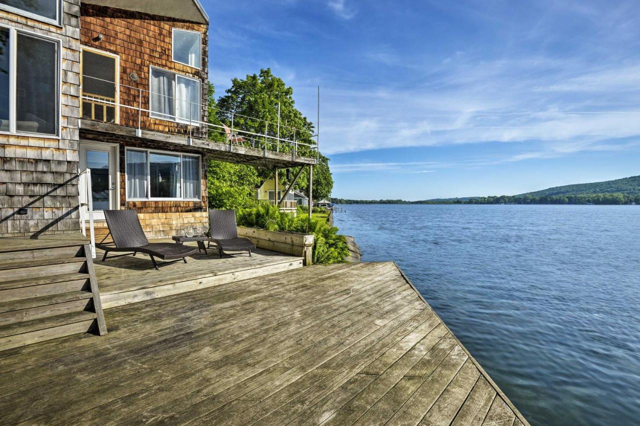 Waterfront Deruyter Home With Private Dock! New Woodstock Eksteriør billede