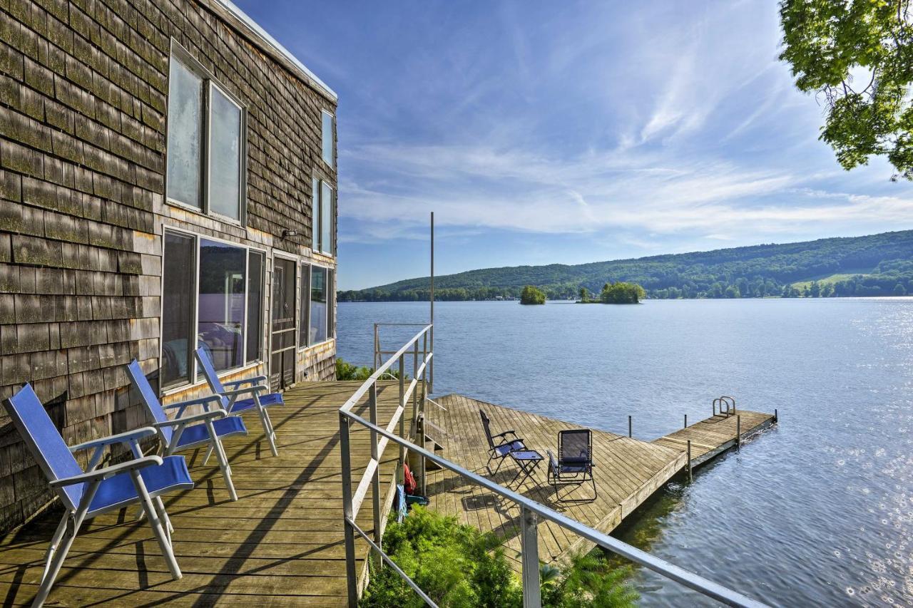 Waterfront Deruyter Home With Private Dock! New Woodstock Eksteriør billede